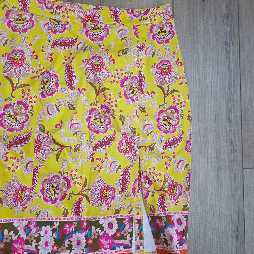 Anthropologie Maeve Paisley Yellow High Waist Slit Skirt Only Women Sz 10 NWT - Picture 8 of 13